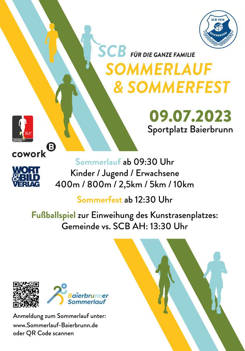 Plakat Sommerlauf Baierbrunn 2023